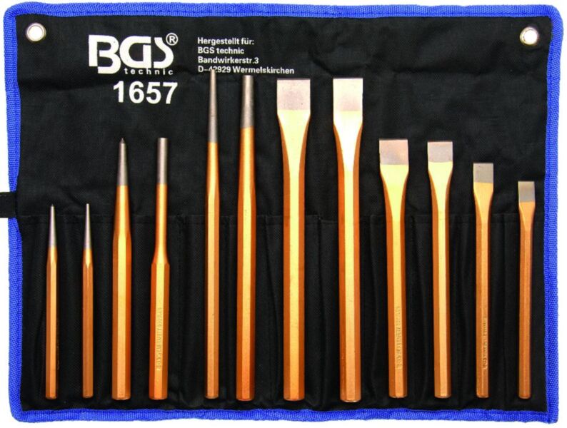 Zestaw wybijaków i przecinaków 12szt.