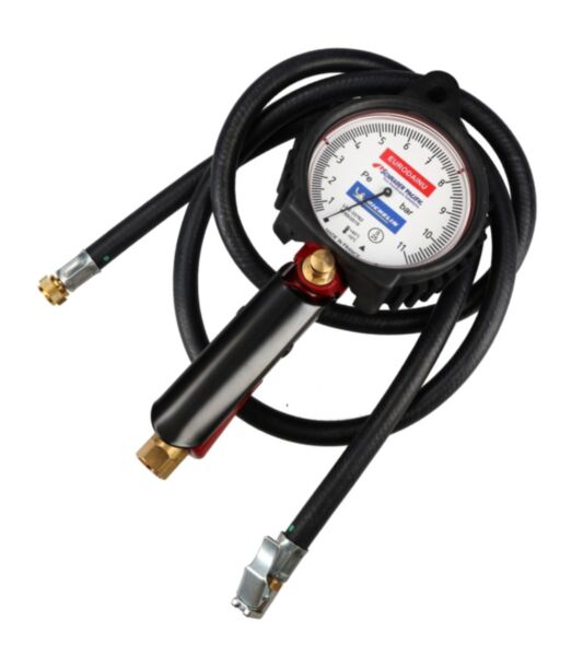 Pistolet do kół 0-11 bar Schrader EURODAINU MICHELIN dowód legalizacji PL GUM