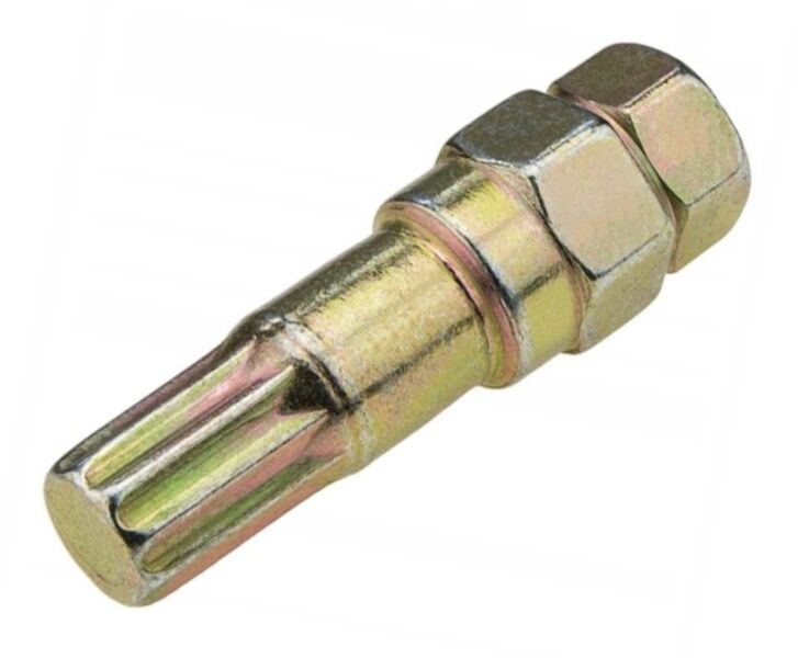 Klucz - adapter Torx do wąskich śrub/nakrętek TUV, złoty ocynk 17/19