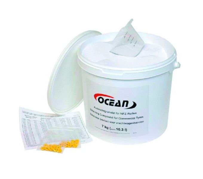 OCEAN - Proszek granulat do wyważania  kół ciężarowych 7kg / 10,3 l 