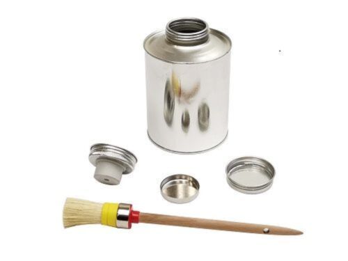 Pojemnik / puszka ocynk z pędzlem, pokrywką i nakrętką (650 g)
