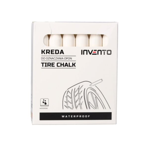 Kreda marker do opon wodoodporna Biała Invento , 12szt