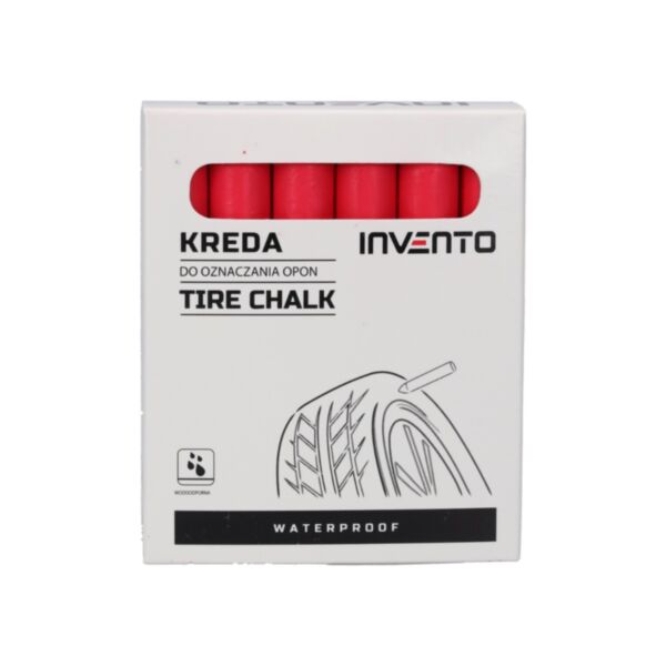 Kreda marker do opon wodoodporna Czerwona Invento, 12szt