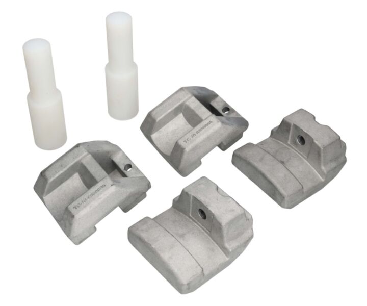 Zestaw nakładek alu na szczęki montażownicy INVENTO TC 826 do felg aluminiowych