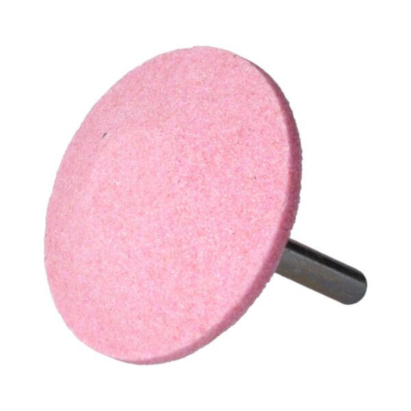 Kamień szlifierski - dysk, 50 mm, różowy, K60