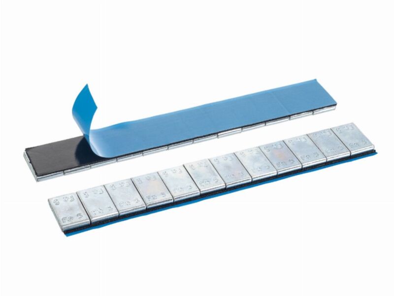 Ciężarek klejony srebrny kwadrat 5g stalowy pasek