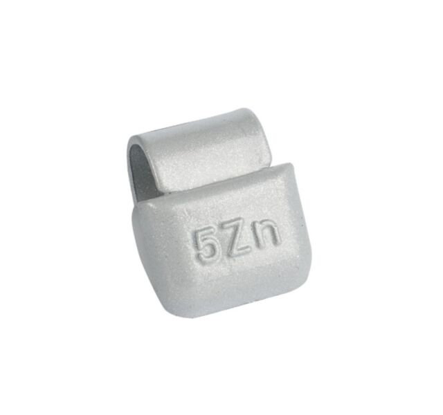 Ciężarki cynkowe powlekane ALU-S 5g, nabijane na obręcz aluminiową