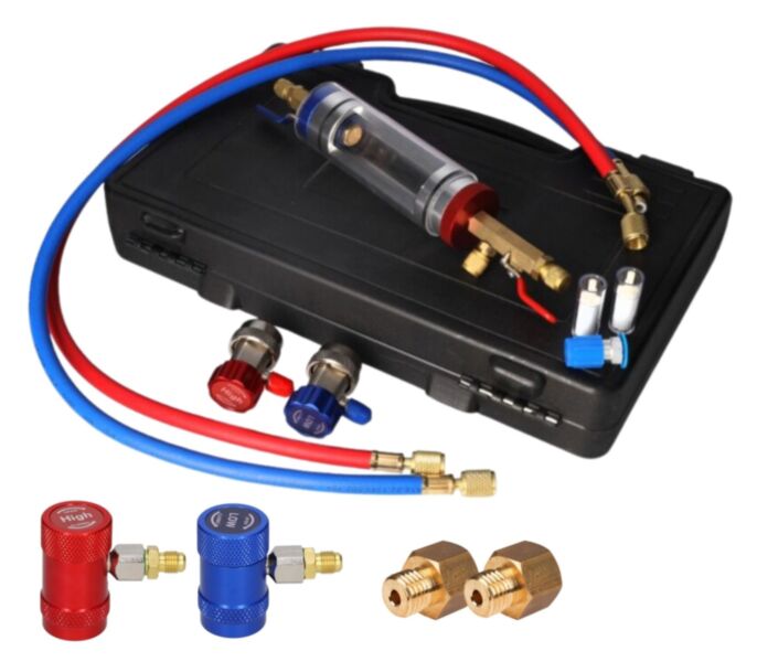 Zestaw filtracyjny do obserwacji czynnika R134a oraz R1234yf