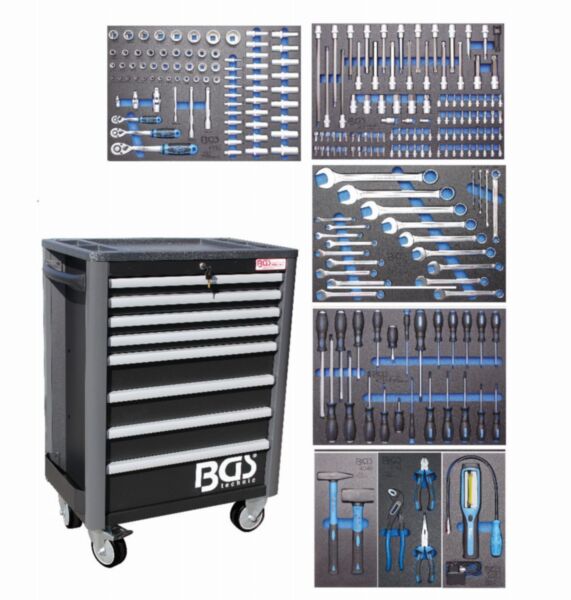 Wózek warsztatowy BGS Profi z zestawem 234 narzędzi