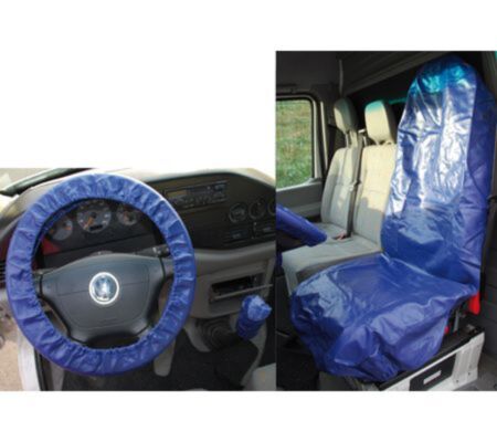 Pokrowiec serwisowy na siedzenie i kierownice - materiałowy
