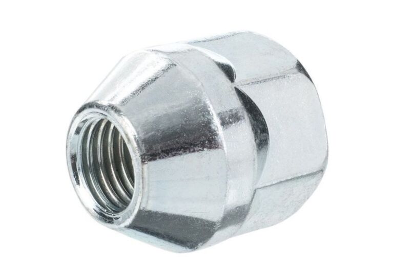 Nakrętka mocująca M12x1,5 otwarta, z kołnierzem, 25mm, klucz 21 TUV