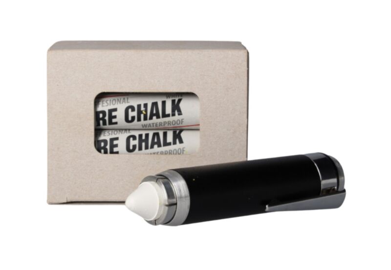 Kreda do opon biała gruba PROFI 12 szt + uchwyt, zestaw