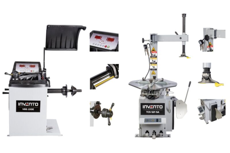 Zestaw warsztatowy Invento TCS 521 SA + Invento VBS 220E laser, hamulec