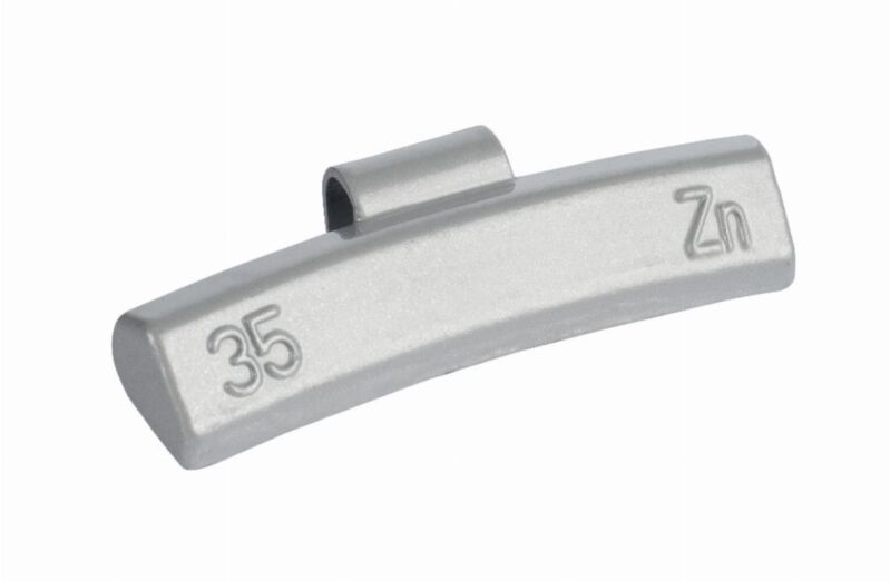 Ciężarki cynkowe powlekane ALU-S 35g, nabijane na obręcz aluminiową