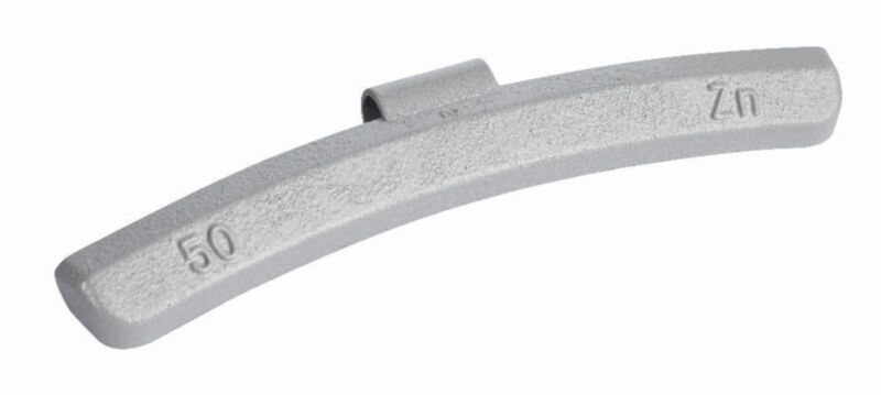 Ciężarki cynkowe powlekane ALU-S 50g, nabijane na obręcz aluminiową