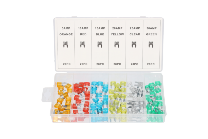 ZESTAW BEZPIECZNIKÓW MINI SAMOCHODOWYCH 120 5A-30A
