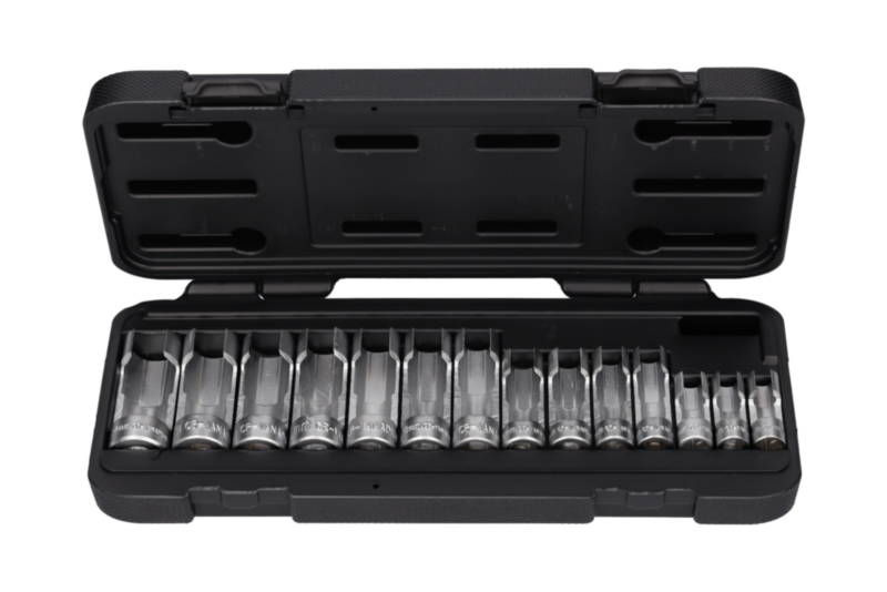 Zestaw nasadek do przewodów wtryskiwaczy czujników, 3/8'' i 1/2'' od 10 do 24 mm, 14 elementów