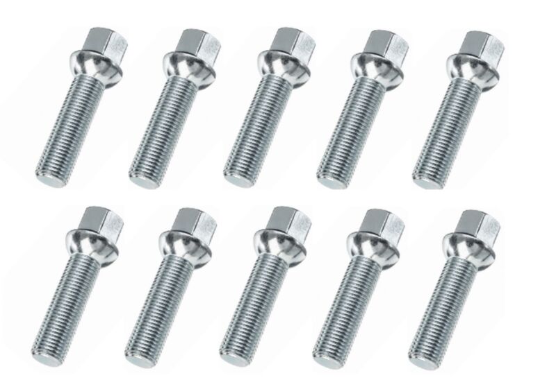 Śruba mocująca M14x1,5, gwint 45mm, kula, klucz 17 10 szt.