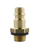 Króciec (wtyk) pneumatyczny RECTUS RQS Typ 26KA z gwintem zewnętrznym 1/4" EURO-profil, mosiądz, do 35 bar