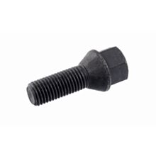 Śruba mocująca M12x1,5, gwint 28mm, stożek, klucz 17,  czarna