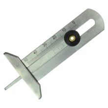 Miernik głębokości bieżnika (głębokościomierz) metalowy 0–50 mm do opon osobowych, ciężarowych