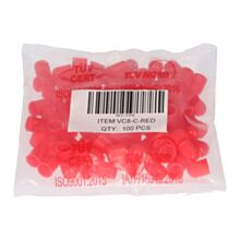 Czerwone Nakrętki Kapturki Czapeczki na Zawory 100 szt