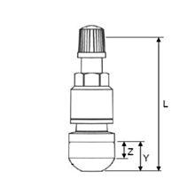 Zawory 2szt do czujników TPMS OEM Beru/Huf L=48mm