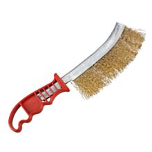 Szczotka druciana mosiężna z plastikowym uchwytem