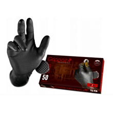 Rękawiczki warsztatowe z nitrylu Grippaz PREMIUM czarne rozmiar L, op. 50 szt 246BL