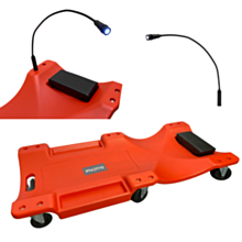 Leżanka warsztatowa z lampką 6 kołowa 150kg / 920 mm