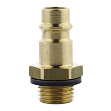 Króciec (wtyk) pneumatyczny RECTUS RQS Typ 26KA z gwintem zewnętrznym 1/4" EURO-profil, mosiądz, do 35 bar