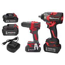 ZESTAW INVENTO klucz A63 + wiertarka A74U + 2x aku (4Ah+ 2Ah) + ładowarka + adapter