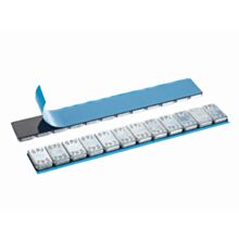 Ciężarek klejony  srebrny zaokrąglony 5g stalowy pasek