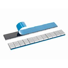 Opakowanie 50 pasków ciężarków klejonych  srebrnych kwadratowych 5g stalowych