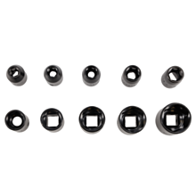 Zestaw 10 nasadek udarowych 1/2" 9-27 mm + przedłużka, adapter 5"